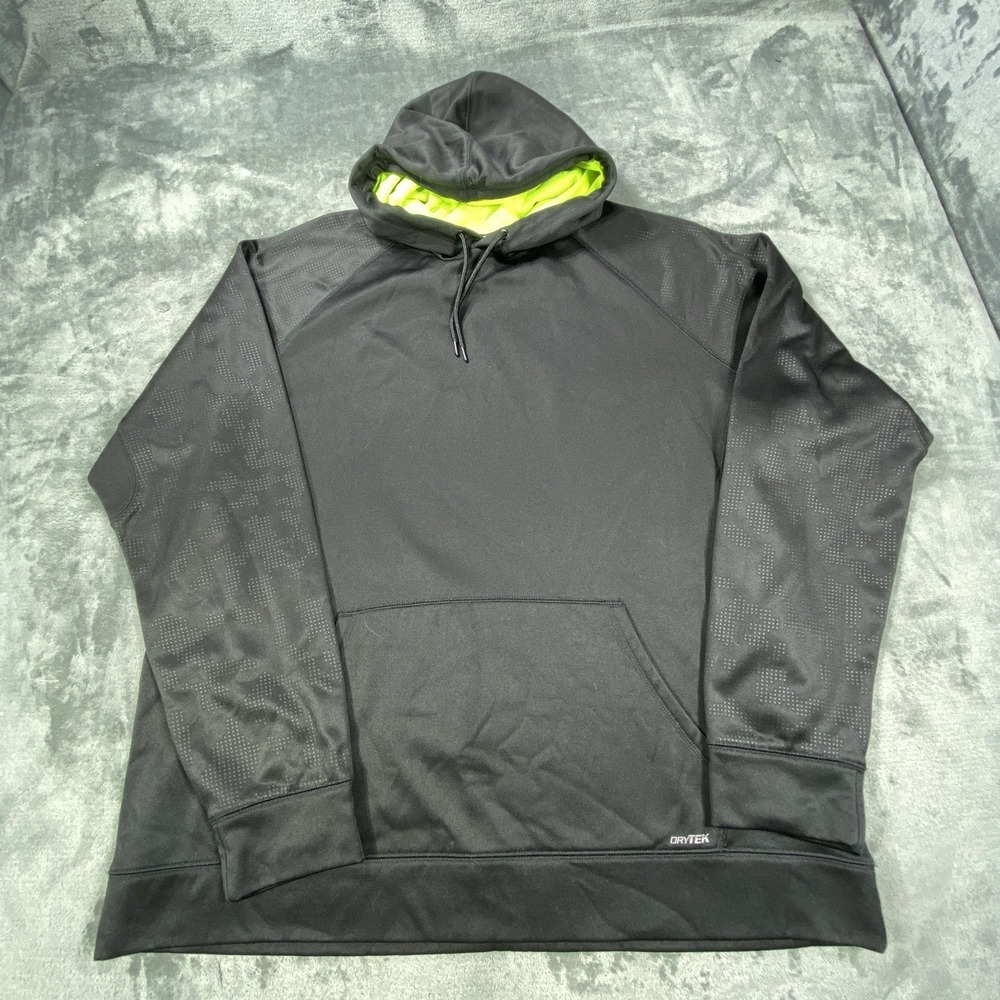 Dry Tek Gear Pullover Hoodie Jacket 2XLT Tall Wicking Black Camo Sleeve Fleece